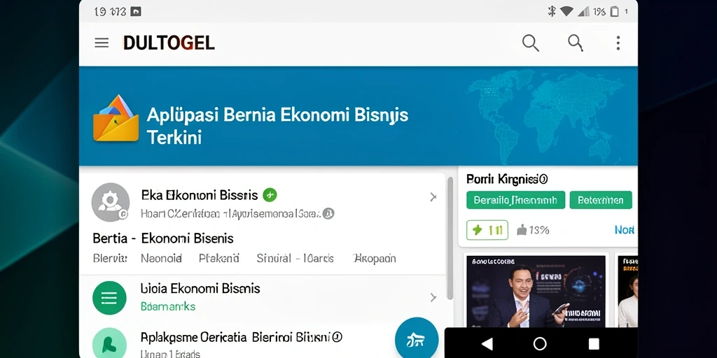 Tampilan antarmuka DULTOGEL yang modern dan informatif.