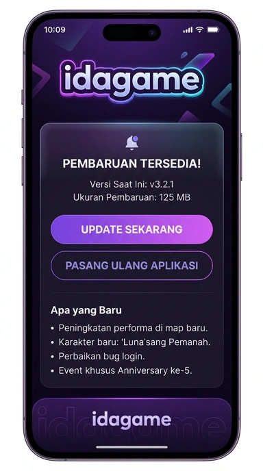 Tampilan riwayat versi idagame